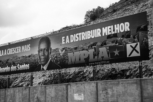 Campaign Sign for Angola's Jose Eduardo Dos Santos