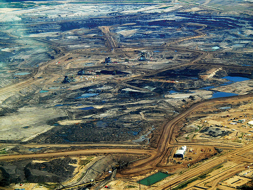 A tar sands site in Alberta, Canada